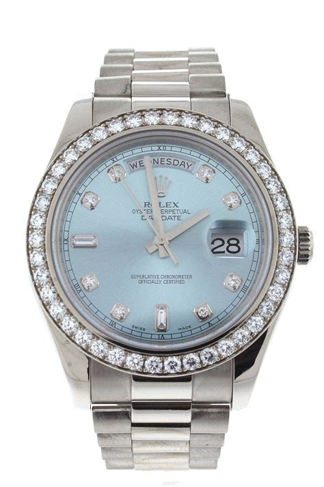 rolex model 218349 pre-owned|rolex day date white dial.